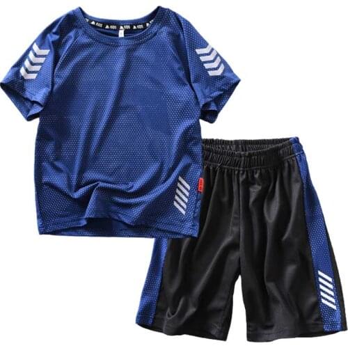 Summer Clothes Sets Boys Suits 2pcs Quick-dry Sports Childrens Clothing Set Running Thin t-shirts and shorts Suits Kids Uniform
