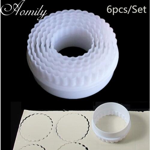 Aomily Cake Molds Round Embossing Cutting Mould Cookie Baking Pastry Chocolate Mold Jelly Fondant Mold Kitchen Baking Tool