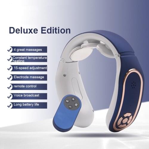Multifunctional Neck Massager Intelligent Wireless Remote Control Voice Broadcast Neck Massage Pain Relief Relaxation Massager