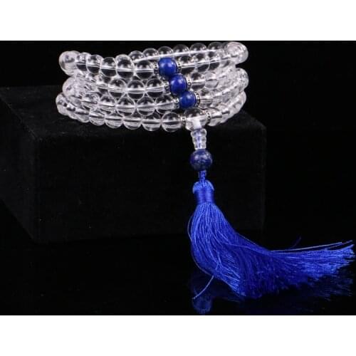 Natural Crystal Tibetan Mala Buddhist Vajrasattva Prayer Beads Tibetan 108 Beads Mala Buddhist 108 Prayer Rosary Beads