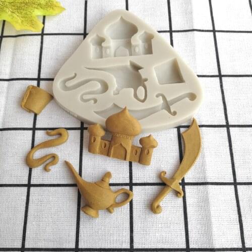 New big knife silicone fondant mold Teapot shape chocolate cake decoration tool Castle clay mold