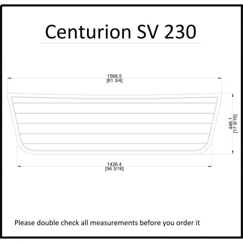 Centurion SV 230 Swim Platform Pads Boat EVA Teak Decking 1/4" 6mm