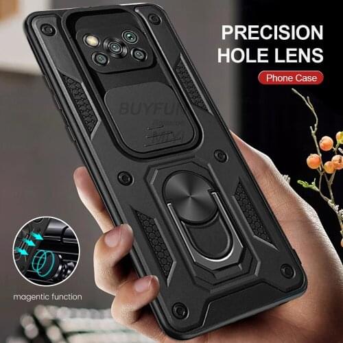 Shockproof Armor Case For Pocophone Poco X3 NFC Car Magnetic Holder Phone Cover Little Poko X3 Pro Camera Lens Protection Fundas