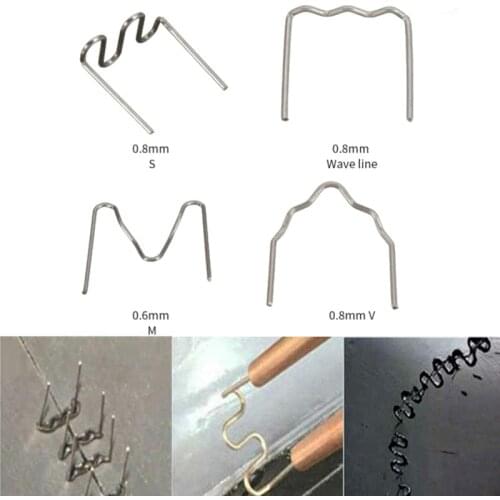 100pcs Car Bumper Welding Nail for Plastic Welder Bumper Repair Hot Stapler 0.6/0.8mm Auto Repair Combination Set