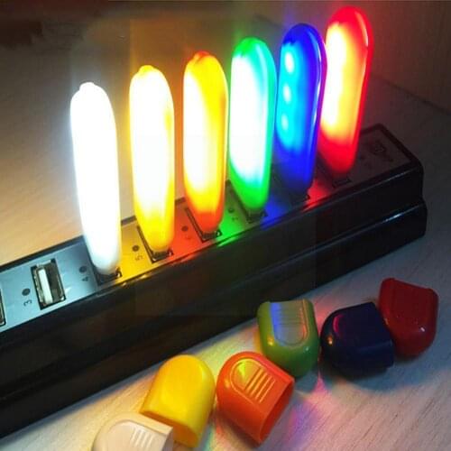 LED USB Night Light Portable U Disk Lamp 3Leds 1.5W Bank Power Reading Book Mini Camping Colorful Lam DC5V Powered Lights L D8S4