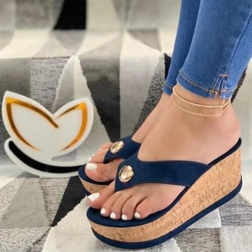 Womens Sandals Plafrom Sandals Summer Slippers Ladies Slip-On Flip Flops Shoes Leather Peep Toe women Sandalias Zapatos Mujer