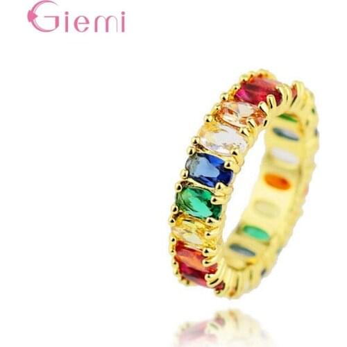 New Arrival Fashion Jewelry 925 Sterling Silver Wedding Ring Cubic Zironia Trendy Jewelry AAA CA Rhinestone Ring for Women