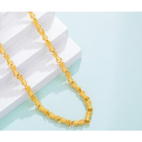 Gold Necklaces for Women Simple Chinese Retro Style Small Waist Necklace Fashion Jewelry Chain for Wedding bijoux femme collier