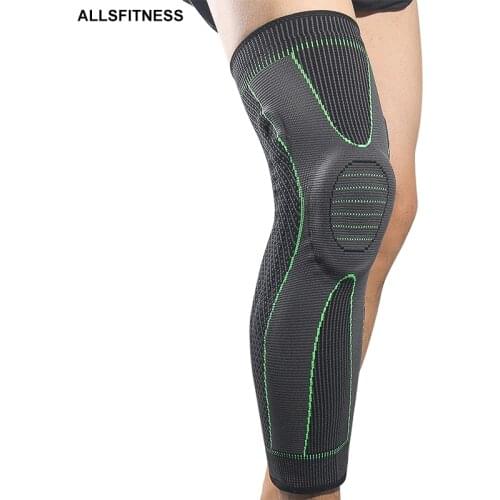 1 PCS Long Knee Pads Running Leg Sleeve Calf Knee Brace Support Protector Kneepad Silicone Spring Kneecap Shin Guard Kniebandage