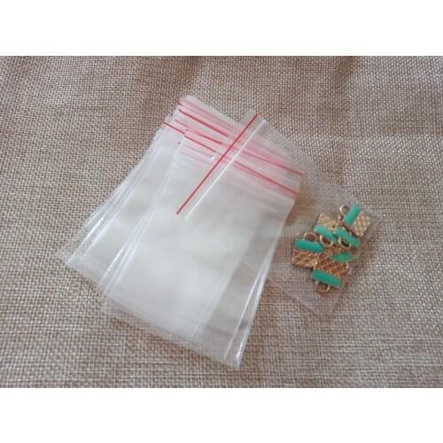 100pcs Mini Jewelry Ziplock Zip Zipped Lock Reclosable Plastic Poly Clear Bags Thickness 0.08mm Transparent Jewelry Package Bag