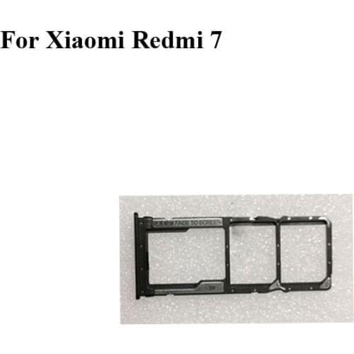 2PCS For Xiaomi Redmi 7 redmi7 Original Sim Card Holder Tray Card Slot For Redmi hongmi Mi 7 Sim Card Holder Replacement Parts