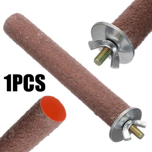 2 x 14cm Pumice Stone Perch Nail trimmer Budgie Canary Finch Cockatiel Parakeet Pet Toys For Bird Accessories Color Random