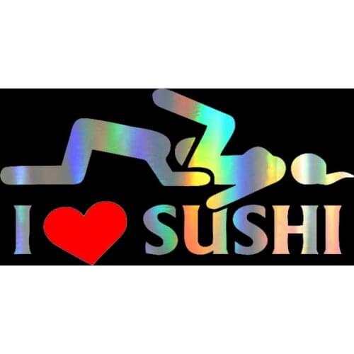 Customizable Colors Car Sticker Love Sushi Modeling Sticker Fun Stickers Waterproof Sunscreen PVC Cars Trailer 3D Auto Decal
