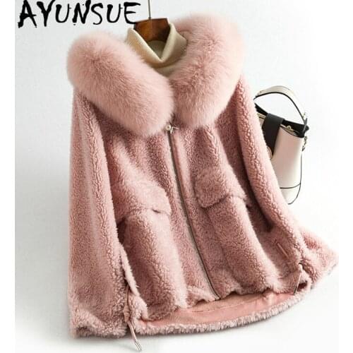 AYUNSUE Fox Fur Coats