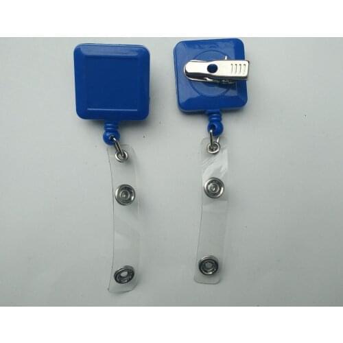 Free shipping 1000pcs/lot customized logo badge reel; promotional retractable plastic badge holder; belt clip BR32