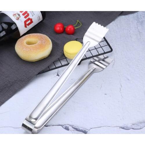Stainless Steel BBQ Food Tongs Anti Heat Bread Clip Pastry Clamp Barbecue Tongs Kitchen Utensils Cooking Kitchen Accessories