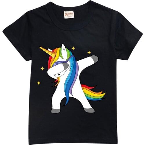 Kids Boys Girls Summer Short Sleeve Unicorn Cartoon Clothes Sweatshirts T Shirt Christmas Creeper Tops Shirt 2020 Unicorn