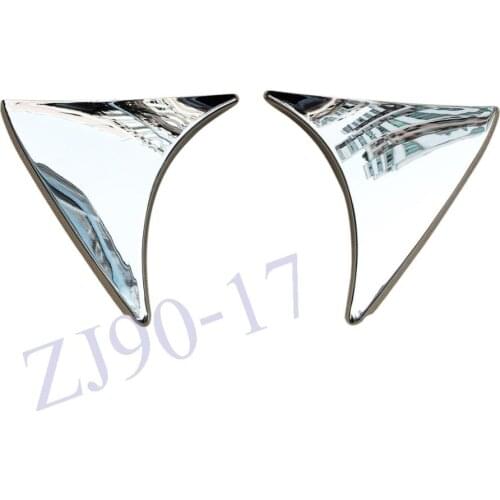 For Mazda 3 Hatchback 2014-2018 Chrome Rear Window Spoiler Cover Side Triangle Trim Pillar Posts Molding Garnish Bezel Styling