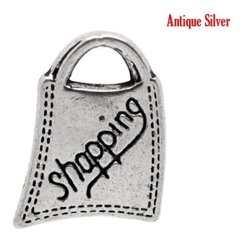 DoreenBeads 30PCs Funny Shopping Bag Charms Pendants 11*15mm (B00504), yiwu