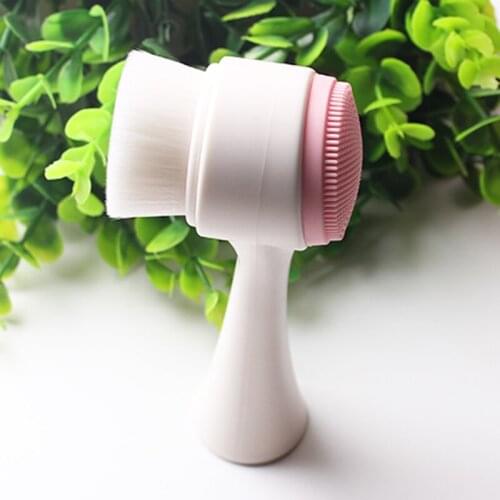 Double Side Multifunctional Silicone Facial Cleansing Brush Portable 3D Face Cleaning Massage Skin Tool Exfoliator Facial Brush