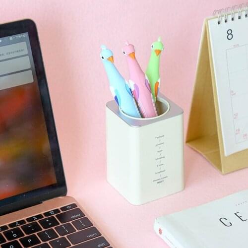 48PCS Korean Creative Cute Peacock Shape Soft Silicone Neutral Full Needle Gel Pens Black Student Stationery