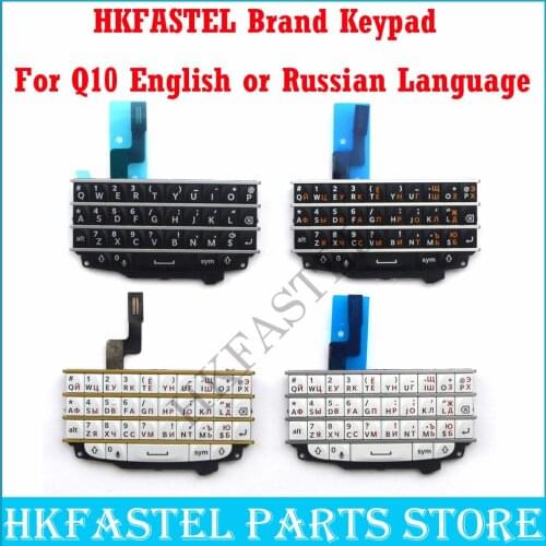 HKFASTEL For BlackBerry Q10 original New Mobile Phone Housing English / Russian Keypad Cover Keyboard Case