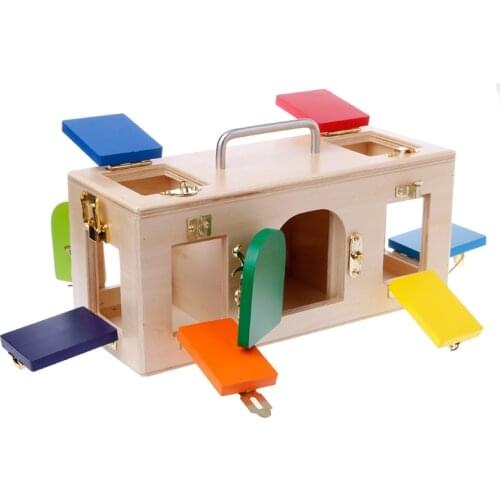Montessori Toys Busy Board For Kids Diy Lock Box Wooden Early Educational Baby Sensory Preschool Training Game Children Gift Toy