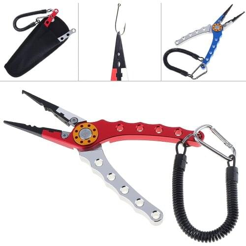 Aviation Aluminum Multifunction Fishing Pliers Scissors Line Cutter Remove Hook Fishing Tackle Tool with Rust Protection