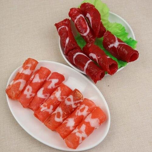 Fake Beef Roll Food Toy Artificial Meat Model Kitchen Table Decoration Dishes Show