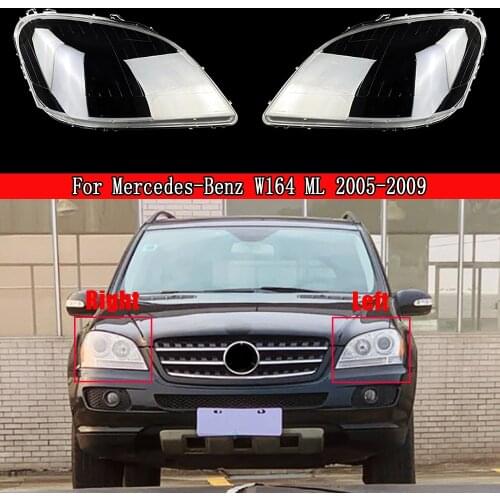 Car Headlight Cover For Mercedes-Benz W164 ML 2005 ~2009 Headlamp Lampcover Shell Auto Lampshade Glass Lens Case