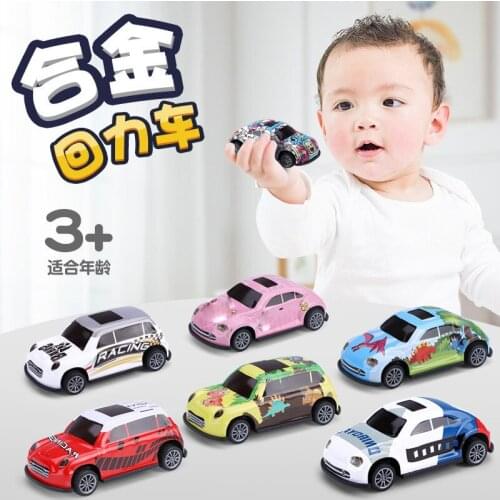 Hot sale gift car model cartoon Q version toy car gift car mini pull back alloy car boy toy car model car christmas toys