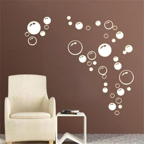 Cute Bubbles Wall Stickers Bathroom Shower Kitchen Art Decals Removable Waterproof Decor Home Kids Wallpaper Bedroom J2G2