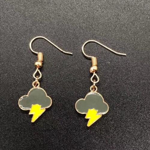 Cartoon kite, penguin, clouds, pendant earrings cute fruit ice cream earrings statement jewelry for girls