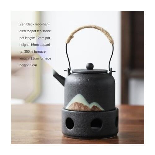 Japanese Style Warm Tea Stove Teapot Tea Set Candle Tea-Boiling Stove Scented Tea Warm Tea Small Tea Maker Tea Cooker Ceramic