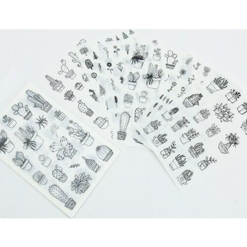 6 pcs/pack Love Travel Food Cactus Plant Decorative Stationery Stickers Scrapbooking DIY Diary Album Stick Lable