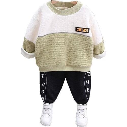New Winter Baby Boys Girls Clothes Suit Fashion Children T Shirt Pants 2Pcs/sets Toddler Casual Clothing Infant Kids Tracksuits