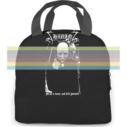 Shining Do Me A Favor Official Black Metal Band Fitness women men Portable insulated lunch bag adult student