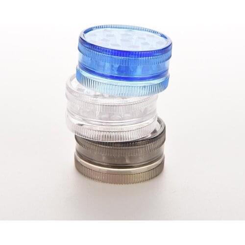 Plastic tobacco Grinder Herb Grinder Tobacco Spice Crusher hand muller metal grinder crank color random