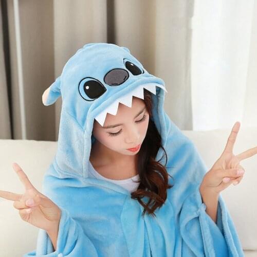 165x100cm/165x110cm Thicken Plush Toy Stuffed Totoro Cloak Blanket Air Conditioning Blankets Mantys Cape Gifts for Kids Girls