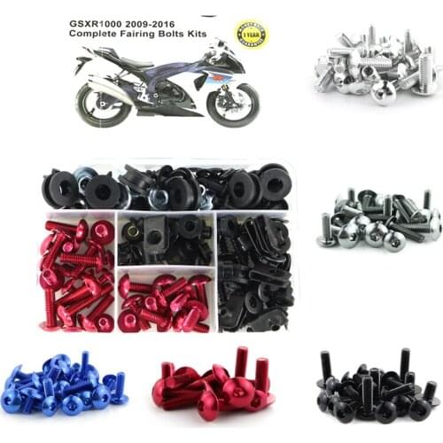 Fit For Suzuki GSXR1000 2009 2010 2011 2012 2013 2014 2015 2016 Motorcycle Complete Full Fairing Bolts Kit Fairing Clips Screws