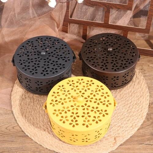 Portable Iron Mosquito Coil Holder Case Mosquito Coil Rack for Home and Camping