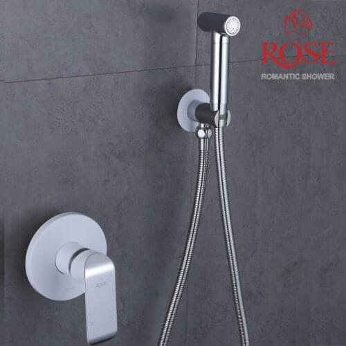 ROSE Built hygienic shower, brass bidet mixer, health faucet wall near the toilet R2105F