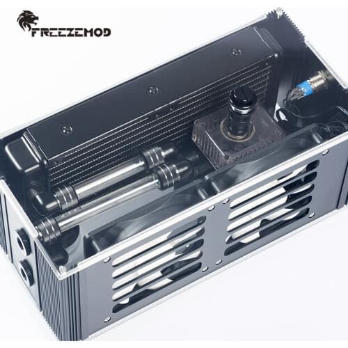 FREEZEMOD Notebook Water Cooling System 45mm Thick Double-layer Copper/aluminum Radiator ,with RGB. BOX-24YT