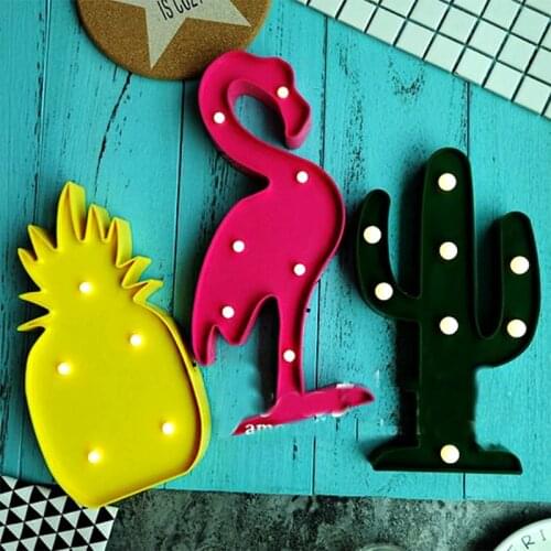 LED Table Night Lights Lamp Flamingo cloud Star moon Pineapple Christmas Coconut Tree Wall L Home Party Decoration Desk Lamp