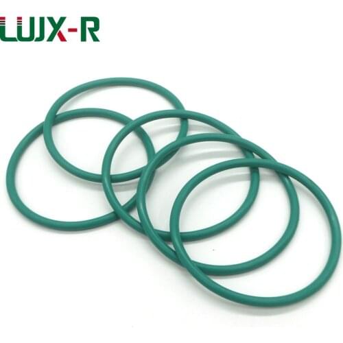 LUJX-R 10pcs 3.55mm O Ring Seal Green Wear Resistance Gasket ID47.5/48.7/50/51.5/53-75mm FKM Oil Proof O-ring Sealing Washer