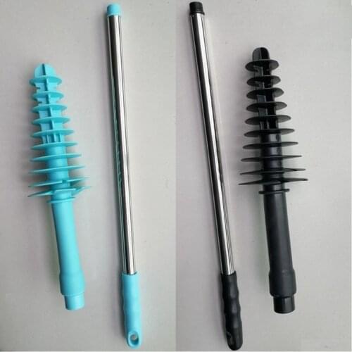 Sewer Pipe Clogging Piston Type Dredge Device Long-Handled Toilet Flexible Brush Plunger Household Tools