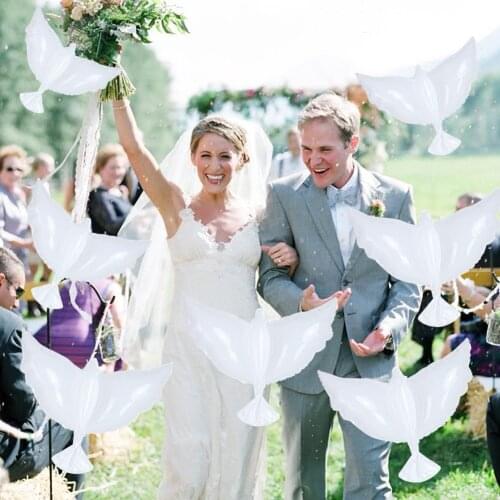 10pcs/lot 104*54CM Dove Peace Pigeons Balloon Wedding Party Decor Helium Inflatable Globos Bride Bridegroom Marriage Supplies