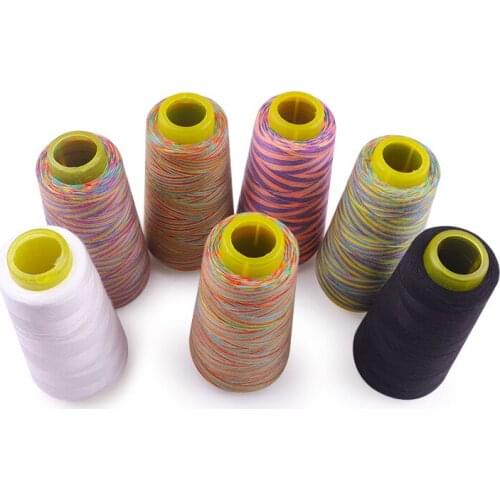 2 PCS High Tenacity Cotton Machine Overlock Sewing Threads Hand Sewing Thread Sewing Accessories Color Polyester Sewing Thread