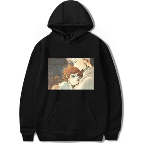 Winter Warm Promised Neverland Hoodie Unisex leisure Fashion Anime Print Long Sleeve Hooded Pullovers Student Loose Sweatshirts