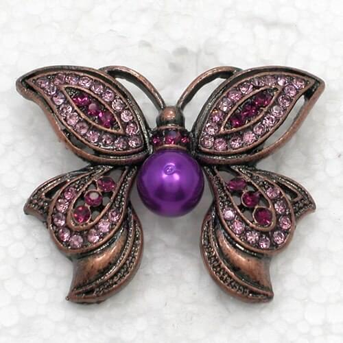 12pcs/lot Wholesale Fashion Brooch Rhinestone Butterfly Costume Pin brooches & Pendant C101517